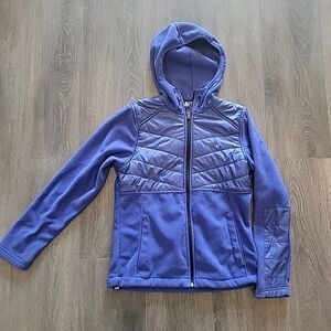New Balance Jacket Women Small Purple Insulated Full Zip Micro Fleece Jacket